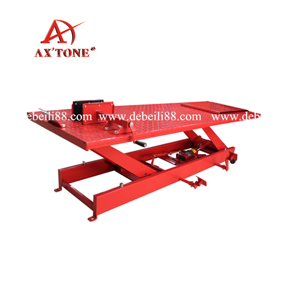AX‘TONE Manual Motorcycle Lift Table, Padel-powered Hydraulic Motorcycle Lift Table